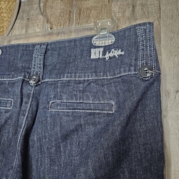 Kut From The Kloth Bermuda Blue Denim Shorts High-rise Size 12 - Picture 5 of 11